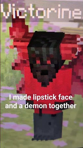 i made a demon skin in minecraft