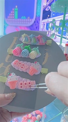 ホイップデコで、前髪クリップ💓 #ホイップデコ #ホイップクリーム #やり方 #ハンドメイド #ハンドメイド作家 #スイーツデコ #ゆめかわいい