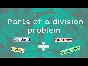 Parts of division problem