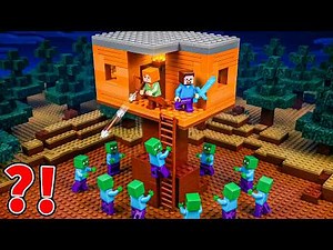 Survive 100 Days in LEGO Minecraft - Alex and Steve Life | Lego Stop Motion | Minecraft Animation