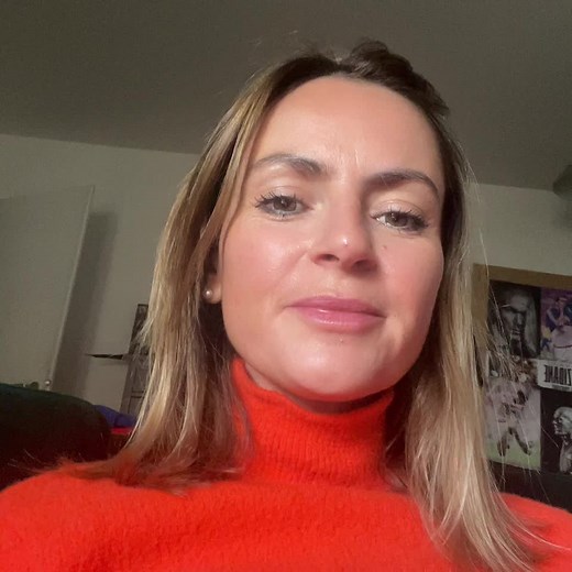 Cozy Style in a Red Turtleneck Sweater