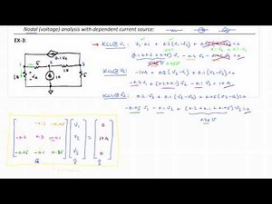 NA 3 - Nodal Analysis: solving a circuit having a dependent current source