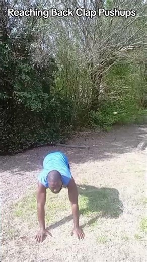 reaching back Clap Pushups #fitness #exercise #workout #foryou