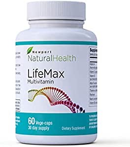 LifeMax Multivitamin: Adult Multivitamin with Telomere Protection, Spectra antioxidants, Revolutionary Full Spectrum Anti-Aging, Live Longer, Heart Health. 60 Vege-caps (30-Day Supply)