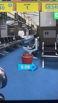 Paper Toss Boss: Airport Gameplay