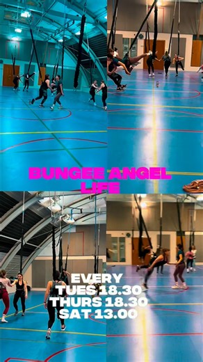 Bungee Angel™️ | Bungee Dance Fitness on Instagram: "Movement changes mindset. You can do a group class or book a private session for your team. The private Bungee fitness team building workshop creates unity, laughter and momentum in one session.🦋 New experience. Stronger team. Higher performance. Secure your group Bungee workshop now.⚡️ Only free dates available for February🚨 #bungeeangels #bungeefitnessamsterdam #bungeefitness #bungeedance"
