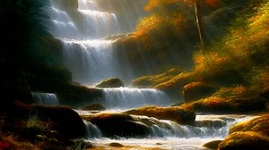 Waterfall, Sea, Ocean, Water