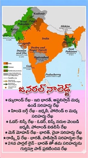 Important International Boundary Lines You Must Know! 🇮🇳📌