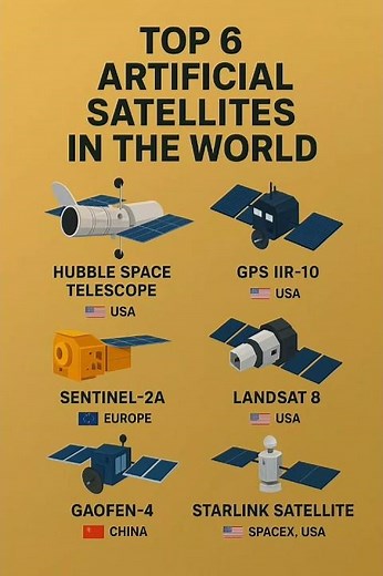 TOP 6 Satellites That Changed the World! 🚀 | Space Technology Explained#shorts