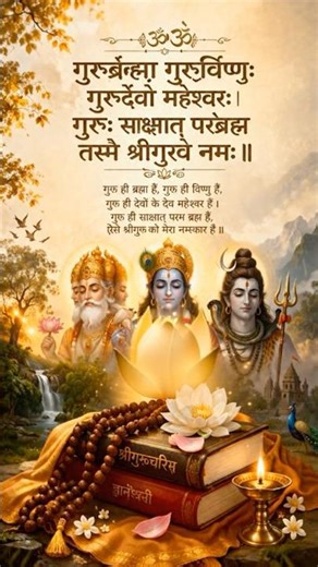 गुरुर्ब्रह्मा गुरुर्विष्णुः गुरुर्देवो महेश्वरः| Guru Mahima #shortsfeed #bhakti #sorts #fyp #foryou