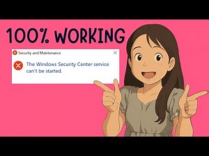 EASY FIX For Windows Security Center Service Can't Be Started In Windows 11