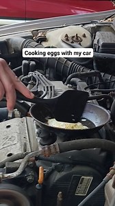 11K views · 33 reactions | I cooked eggs using my car's engine as a stove. #reels #eggs #cars #cooking #fyp | Scrap | Facebook
