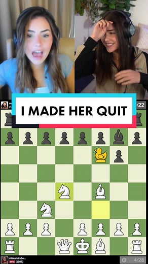 Andrea quit duck chess after this... #botez #chess #streamer #twitch #chesstok #chessmaster #chessplayer #siblings #sister
