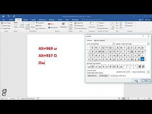 How to type Omega symbol in Word