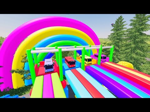 Garage with Colors - ALL MIXER TRUCK WITH DOUBLE FLATBED TRAILER BUS, KENWORTH, MAN, TAYO - FS22