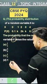 The probability that the random variable|| Probability Chapter 13 Class 12 Board Exam 2025 NCERT