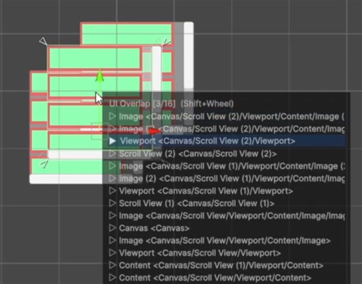 UI Overlap Selector (Unity) by lLcrowe
