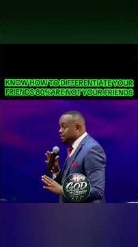 Know How To Differentiate Your Friends (80% Are Not Your Friends) - Pastor T Mwangi