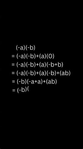 Why minus × minus = plus
