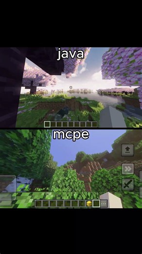 java vs bedrock shader. #minecraft #gaming #minecraftgameplay