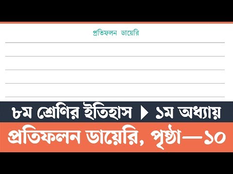 ইতিহাস ও সামাজিক বিজ্ঞান ৮ম শ্রেণি প্রতিফলন ডায়েরি | Itihas o Samajik Biggan Class 8 Page 10