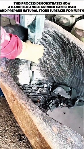 HOW TO SMOOTH STONE SURFACES WITH AN ANGLE GRINDER | Natural Stone Grinding and Finishing Technique