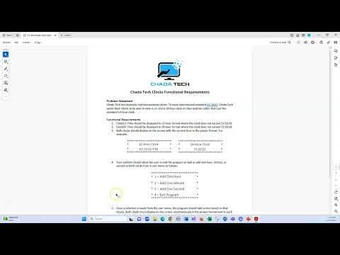 CS210 ChadaClock Intro Project One