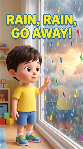 Rain Rain Go Away 🌧️ | Nursery Rhyme for Kids | BrainyBuddies #cartoon #kidssongs #cute #baby