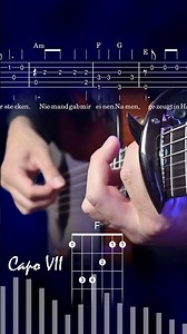 MUTTER (Rammstein) Verse - Fingerstyle Guitar with Chords #guitartabstutorial #fingerstylecover