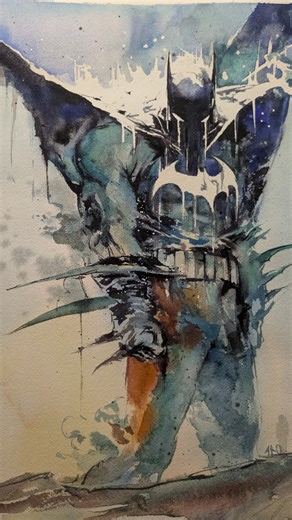 Caveman #batman #cavelife @kirbyscomicart #80sArt #oilpainting #watercolor #RetroComic #comics #JapanWatercolor #marvel #dc #80sVibes #ComicArtStyle | Itoscaresme