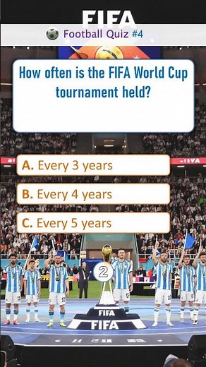 FIFA World Cup Tournament frequency ⚽🏆 | Football Quiz