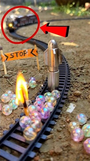 EXPERIMENT 😱 TRAIN VS DIAMOND BALL MINE BLOCKADE...
