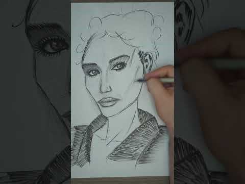 [TimeLapse] Cross-Hatching a Female Portrait with Ink Liners