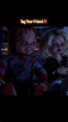 RAHUL on Instagram: "This scene hold my heartbeat👹👹 . . A dark room… quiet, but not safe. Tiffany sits in the shadows with that perfect little smile—sweet on the surface, deadly underneath. Her eyes don’t blink, they warn. She looks like a doll, but there’s nothing innocent about her. Every moment she’s planning… waiting… choosing her next victim. Where Tiffany appears, fear follows. Beauty in front, danger behind. . . 🎬Tiffany Doll Horror Scene | Bride of Chucky | Creepy