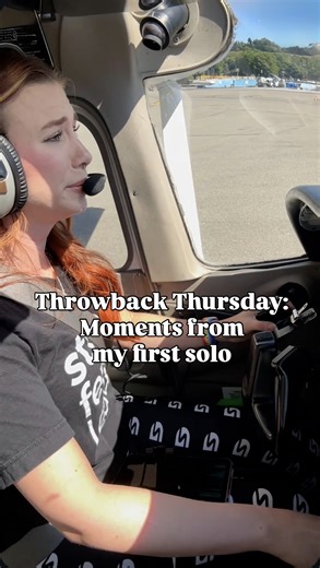 Throwback Thursday to my first solo on 7/26/2023! 🥹😭 I’m so glad I filmed this. The adrenaline I had taxiing onto the runway solo was unreal. These moments definitely made all the hard work worth it. If only I could tell 2023 Sarah how amazing things were about to get. She’d never believe me 🤍 | Sarah Daniels