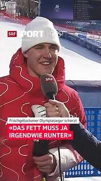 Olympic champion von Allmen in a joking mood 🤭 | SRF Sport