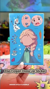 Elsa Frozen Dress Up Sticker | Nhãn Dán Trang Phục Búp Bê Nữ Hoàng Băng Giá