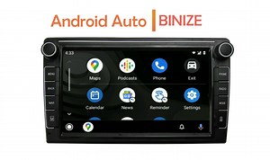 Binize 9 Inch Double Din Car Stereo Compatible with Wireless Carplay Android Auto Touch Screen Car Radio Bluetooth Multimedia Player Support FM/AM/Backup Camera Input/SWC/iOS Mirror Link
