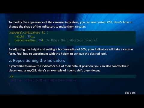 Customizing Your Angular 9 Carousel with ngx-bootstrap: A Guide to Style Indicators