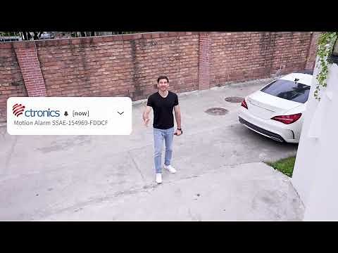 Ctronics 2K 4MP 100% Wireless Solar Panel PTZ camera with PIR Sensor Human Detection