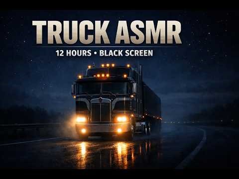 🚛12 Hours Kenworth K100 Cummins 14L Engine Sound | Black Screen Truck ASMR Deep Sleep & Relaxation💤