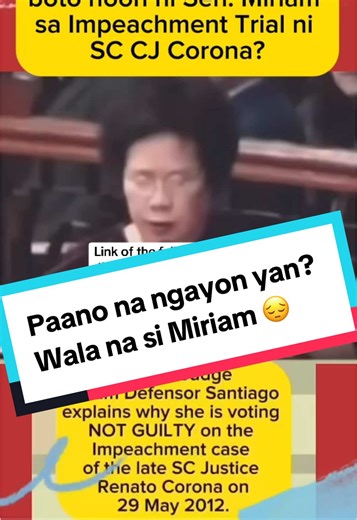 Impeachment Trial Process: Insights from Miriam Defensor Santiago