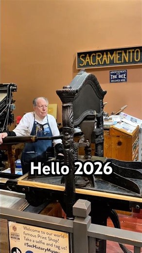 Howard prints a hello to 2026 for New Year’s Day (January 1)