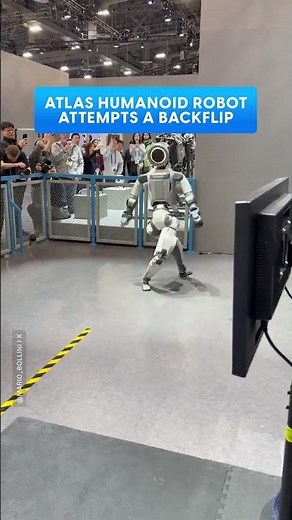 Atlas Humanoid Robot Attempts a Backflip