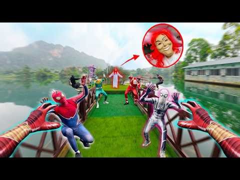 8 Spider-Man Team Meet Serbian Dancing Lady In The Abandoned Amusement Park ...! ( POV Tension )