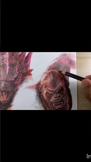 how to draw Godzilla x kong the new Empire
