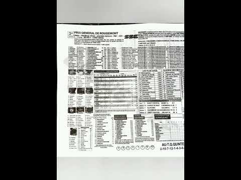 Programme Quinte. Samedi 14 Mar 2026