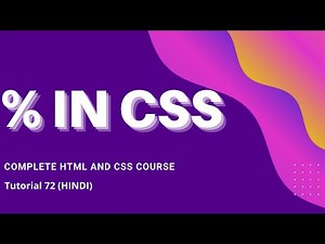 Understand % in CSS (HTML And CSS tutorial 72)