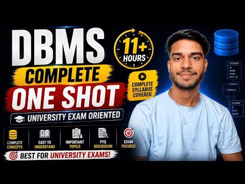 DBMS One Shot | Database Management System | Semester Exam | DBMS Complete Course