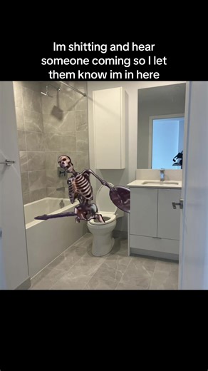 Have to let them know#scream #toilet #shit #english #foryoupage | Rahhhh Skeleton